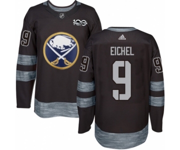 Men's Adidas Buffalo Sabres #9 Jack Eichel Authentic Black 1917-2017 100th Anniversary NHL Jersey