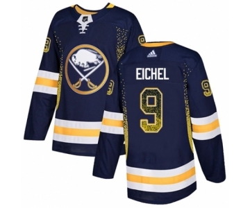 Men's Adidas Buffalo Sabres #9 Jack Eichel Authentic Navy Blue Drift Fashion NHL Jersey