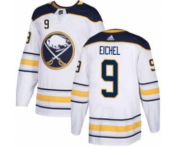 Men's Adidas Buffalo Sabres #9 Jack Eichel Authentic White Away NHL Jersey