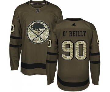 Men's Adidas Buffalo Sabres #90 Ryan O'Reilly Premier Green Salute to Service NHL Jersey