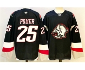 Men's Buffalo Sabres #25 Owen Power Black 2024-25 Alternate Stitched Hockey Jersey