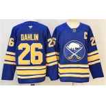 Men's Buffalo Sabres #26 Rasmus Dahlin Blue 2024-25 With C Patch Stitched Jersey Men's Buffalo Sabres #26 Rasmus Dahlin Blue 2024-25 With C Patch Stitched Jersey