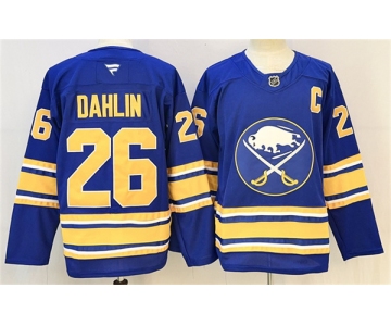 Men's Buffalo Sabres #26 Rasmus Dahlin Blue 2024-25 With C Patch Stitched Jersey