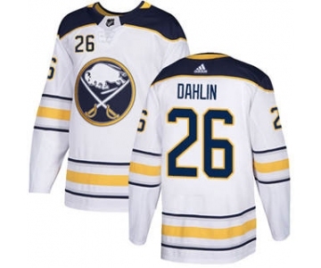 Men's Buffalo Sabres #26 Rasmus Dahlin White Road Stitched Hockey Jersey