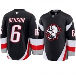 Men's Buffalo Sabres #6 Zach Benson Black Alternate Stitched Hockey Jersey
