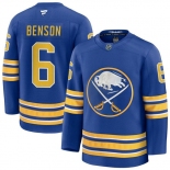 Men's Buffalo Sabres #6 Zach Benson Blue Stitched Hockey Jersey