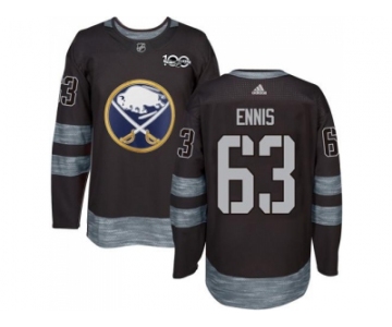 Men's Buffalo Sabres #63 Tyler Ennis Black 1917-2017 100th Anniversary Stitched NHL Jersey