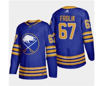 Men's Buffalo Sabres #67 Michael Frolik 2020-21 Home Authentic Player Stitched Hockey Jersey Royal Blue