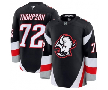 Men's Buffalo Sabres #72 Tage Thompson Black 2024-25 Alternate Stitched Hockey Jersey