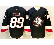 Men's Buffalo Sabres #89 Alex Tuch Black 2024-25 Alternate Stitched Hockey Jersey