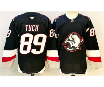 Men's Buffalo Sabres #89 Alex Tuch Black 2024-25 Alternate Stitched Hockey Jersey