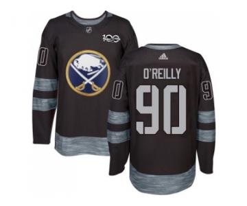 Men's Buffalo Sabres #90 Ryan O'Reilly Black 1917-2017 100th Anniversary Stitched NHL Jersey