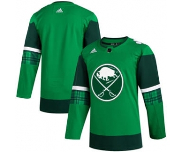 Men's Buffalo Sabres Blank 2020 St. Patrick's Day Stitched Hockey Jersey Green