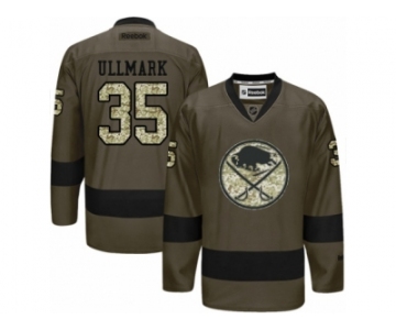 Men's Reebok Buffalo Sabres #35 Linus Ullmark Authentic Green Salute to Service NHL Jersey