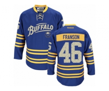 Men's Reebok Buffalo Sabres #46 Cody Franson Authentic Royal Blue Third NHL Jersey