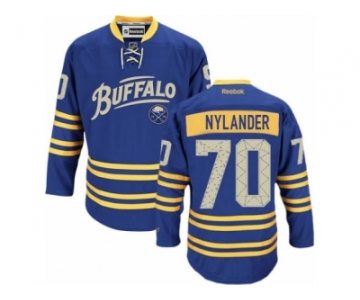 Men's Reebok Buffalo Sabres #70 Alexander Nylander Authentic Royal Blue Third NHL Jersey