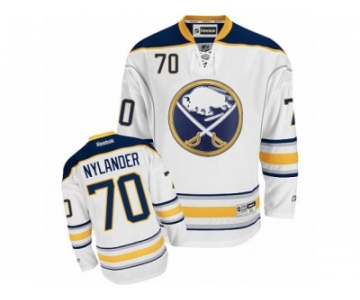 Men's Reebok Buffalo Sabres #70 Alexander Nylander Authentic White Away NHL Jersey