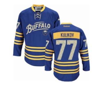 Men's Reebok Buffalo Sabres #77 Dmitry Kulikov Authentic Royal Blue Third NHL Jersey
