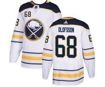 Men's Sabres #68 Victor Olofsson White Road Authentic Stitched Hockey Jersey