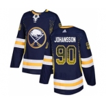 Men's Sabres #90 Marcus Johansson Navy Blue Home Authentic Drift Fashion Stitched Hockey Jersey