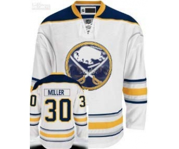 nhl buffalo sabres #30 ryan miller white new third jersey