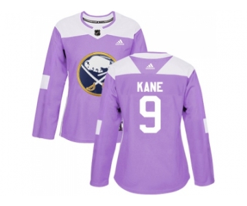 Women Adidas Buffalo Sabres #9 Evander Kane Purple Authentic Fights Cancer Stitched NHL Jerse