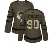 Women's Adidas Buffalo Sabres #90 Ryan O'Reilly Authentic Green Salute to Service NHL Jersey