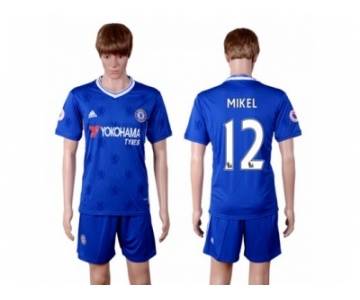 Chelsea #12 Mikel Home Soccer Club Jerseys