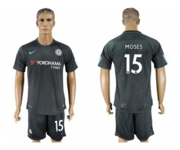 Chelsea #15 Moses Black Soccer Club Jersey