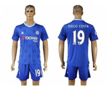 Chelsea #19 Diego Costa Home Soccer Club Jerseys.