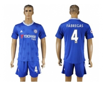 Chelsea #4 Fabregas Home Soccer Club Jerseys