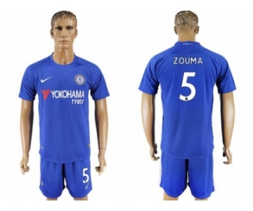 Chelsea #5 Zouma Home Soccer Club Jerseys.