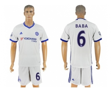Chelsea #6 Baba White Soccer Club Jersey