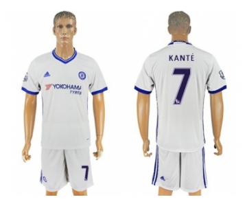 Chelsea #7 Kante White Soccer Club Jersey