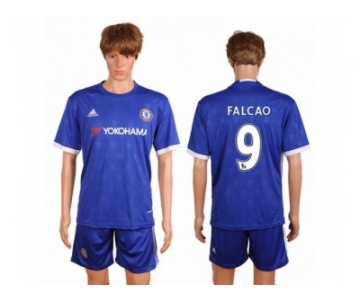 Chelsea #9 Falcao Home Soccer Club Jersey
