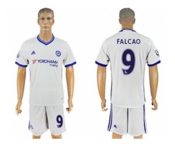 Chelsea #9 Falcao White Soccer Club Jersey