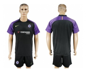 Chelsea Blank Black Goalkeeper Soccer Club Jerseys