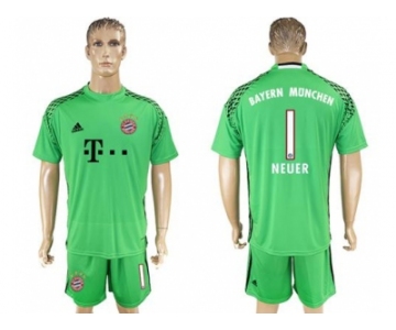 Bayern Munchen #1 Neuer Green Goalkeeper Soccer Club Jerseys