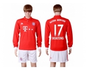 Bayern Munchen #17 Boateng Home Long Sleeves Soccer Club Jerseys