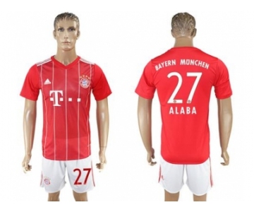 Bayern Munchen #27 Alaba Home Soccer Club Jerseyss