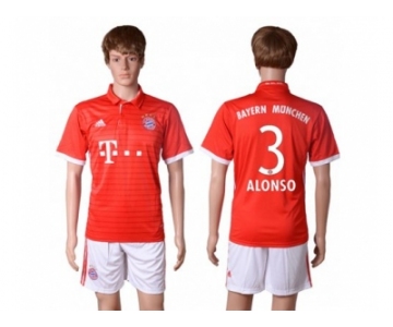 Bayern Munchen #3 Alonso Home Soccer Club Jersey