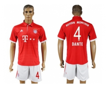 Bayern Munchen #4 Dante Home Soccer Club Jerseys.