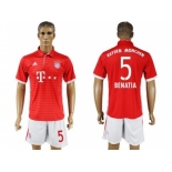 Bayern Munchen #5 Benatia Home Soccer Club Jerseys.