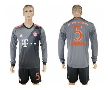 Bayern Munchen #5 Hummels Away Long Sleeves Soccer Club Jersey