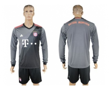 Bayern Munchen Blank Away Long Sleeves Soccer Club Jersey