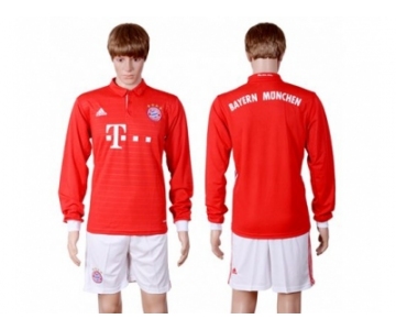 Bayern Munchen Blank Home Long Sleeves Soccer Club Jersey