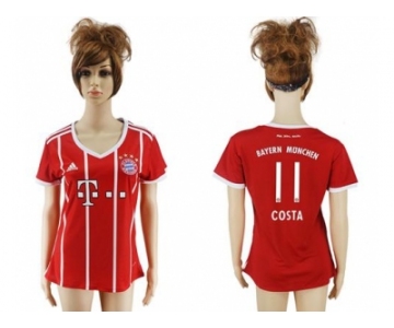 Women's Bayern Munchen #11 Costa Home Soccer Club Jersey