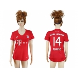 Women's Bayern Munchen #14 Alonso Home Soccer Club Jerseys