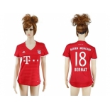 Women's Bayern Munchen #18 Bernat Home Soccer Club Jerseys