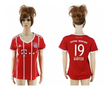 Women's Bayern Munchen #19 Gotze Home Soccer Club Jersey